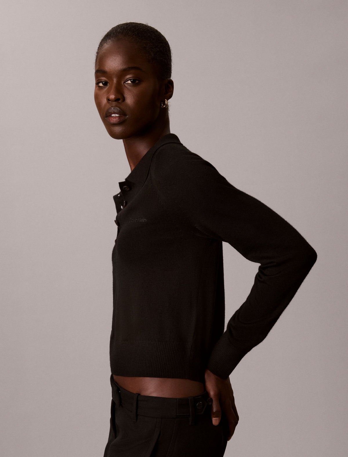 Extra Fine Merino Polo Shirt - Calvin Klein Women