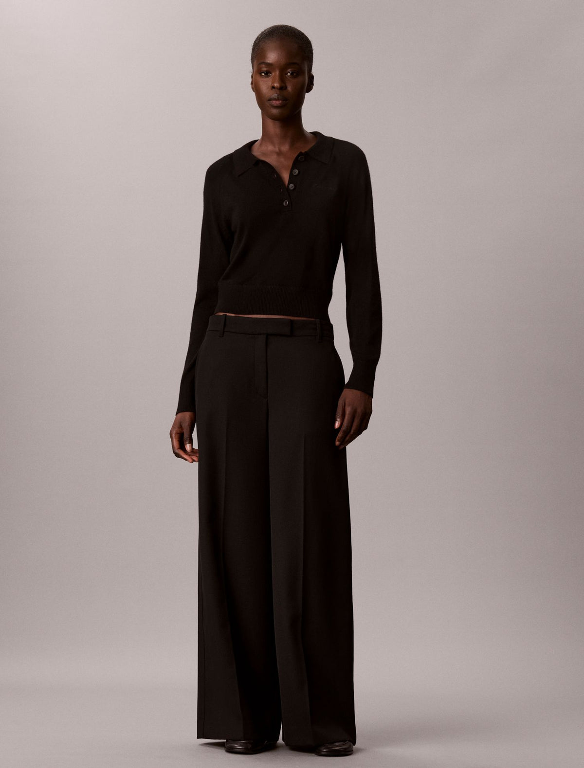 Extra Fine Merino Polo Shirt - Calvin Klein Women