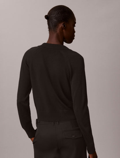 Extra Fine Merino Polo Shirt - Calvin Klein Women