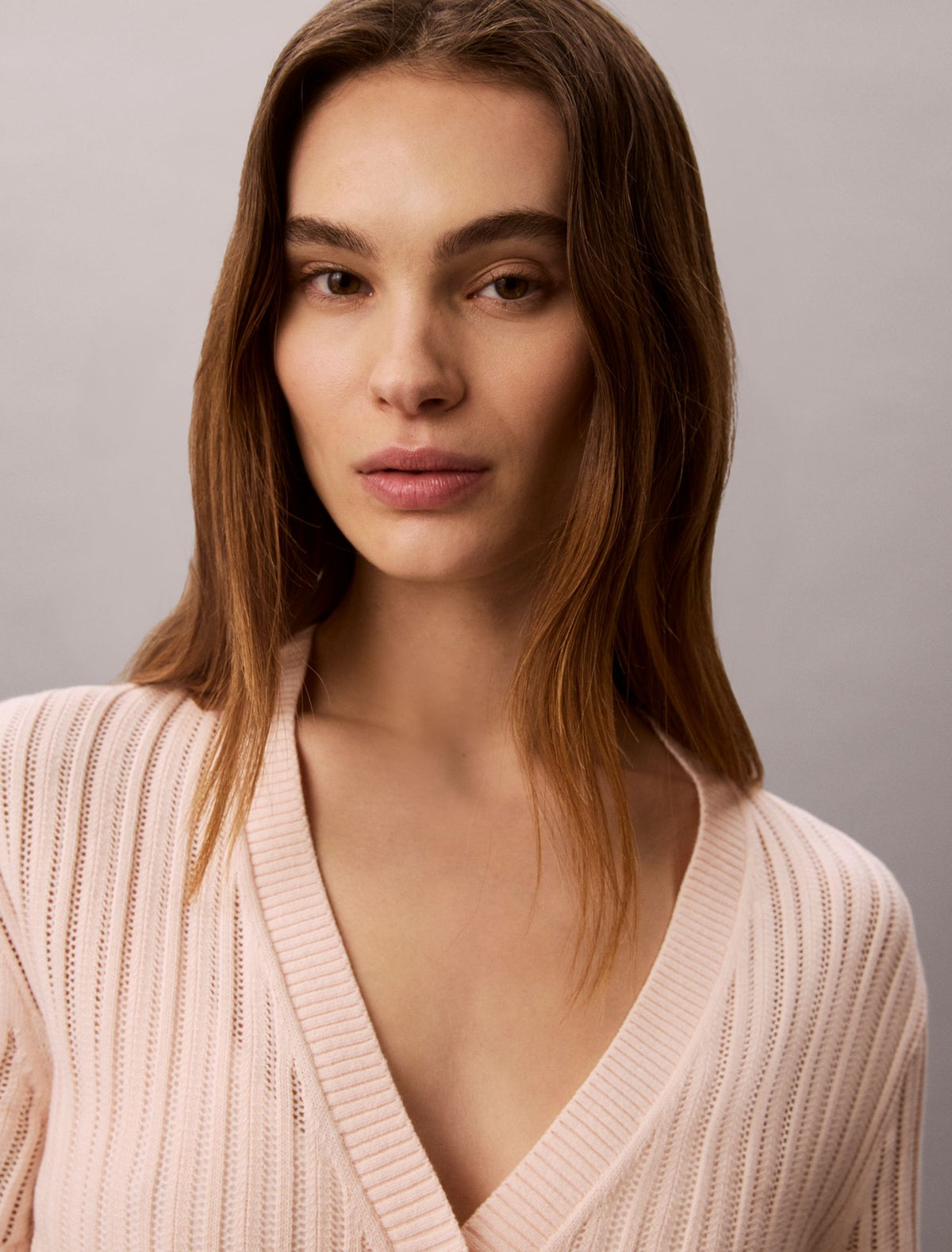 Open Stitch Button-Down Sweater - Calvin Klein Women