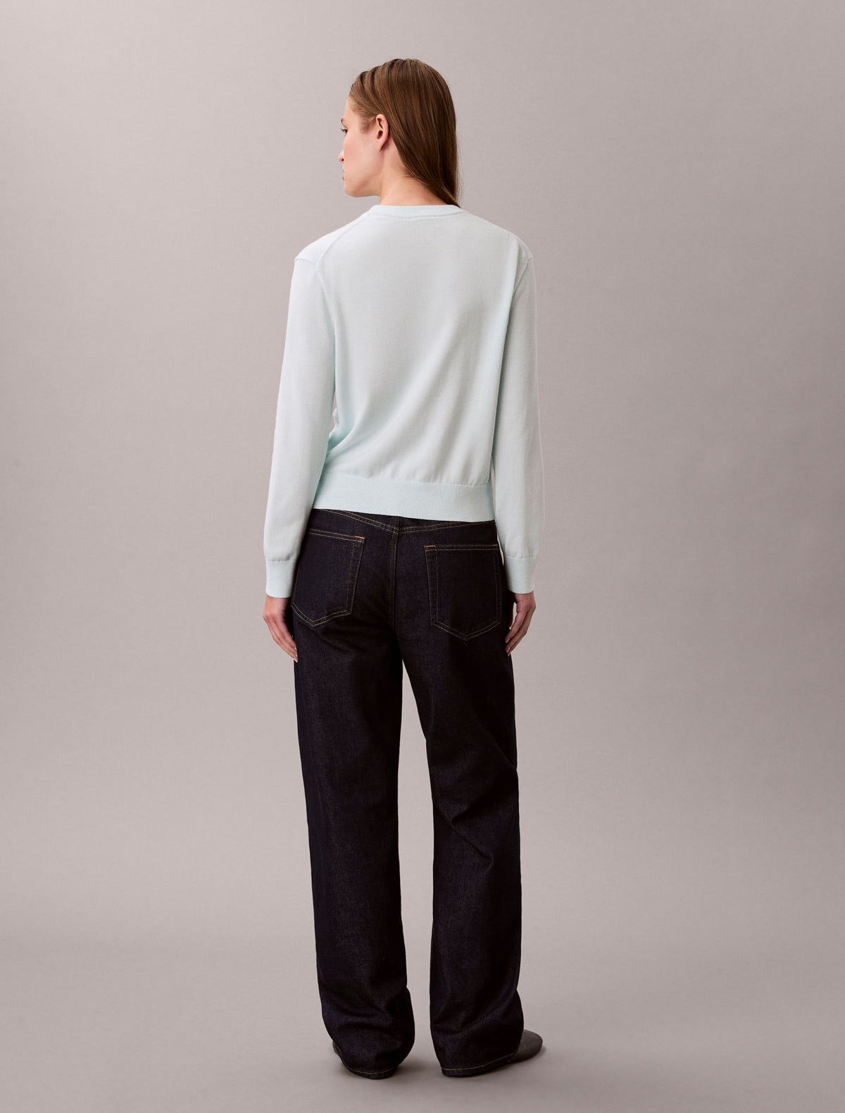 Smooth Cotton Monogram Sweater - Calvin Klein Women