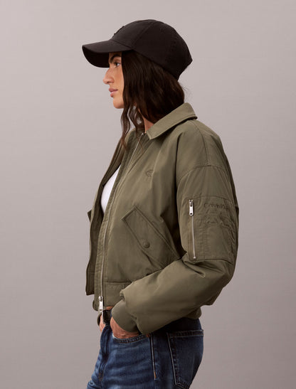 Nylon Padded Bomber Jacket - Calvin Klein Women