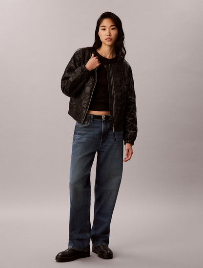 Faux Leather Padded Jacket - Calvin Klein Women