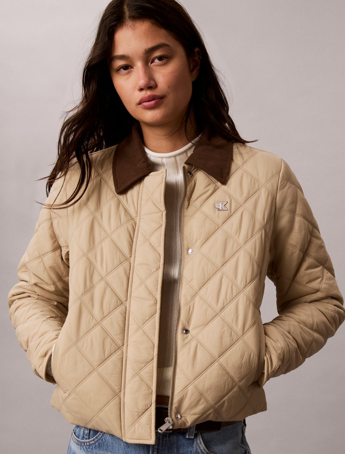 Mixed Media Liner Jacket - Calvin Klein Women
