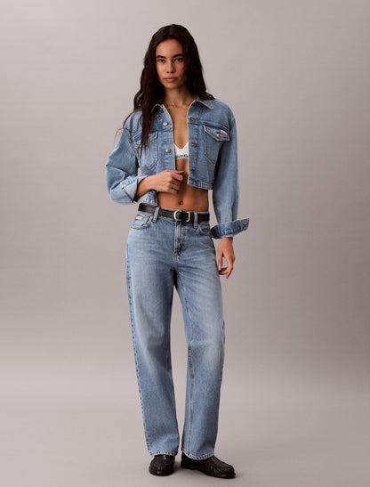 Cropped Denim Trucker Jacket - Calvin Klein Women