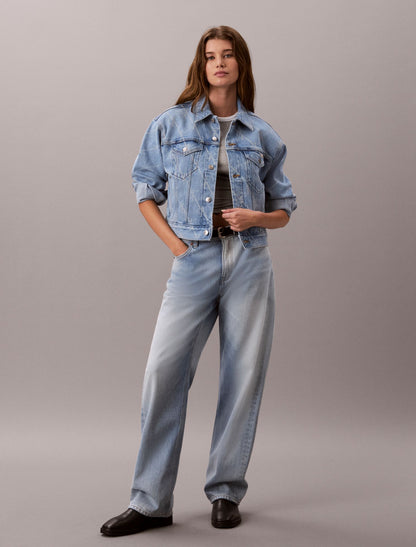 Monogram Logo 90s Trucker Jacket - Calvin Klein Women