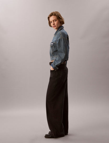 Cropped Denim Trucker Jacket - Calvin Klein Women