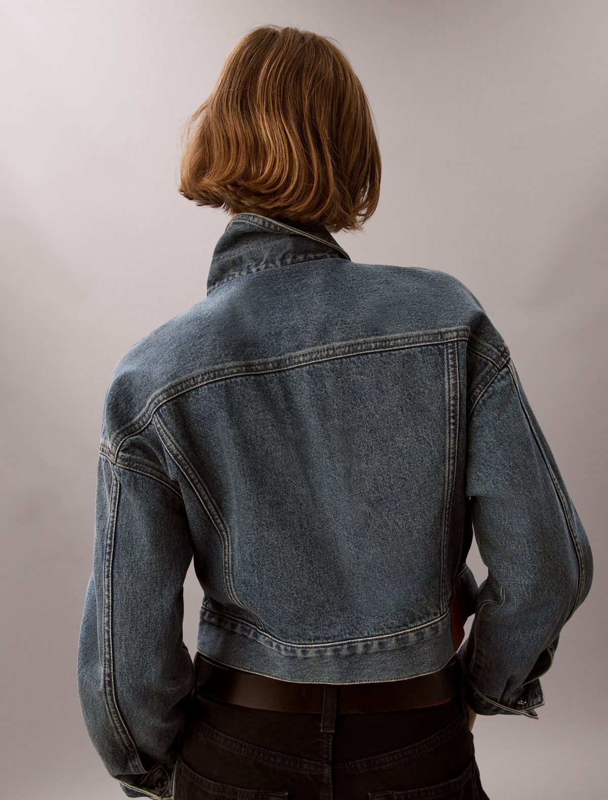 Cropped Denim Trucker Jacket - Calvin Klein Women