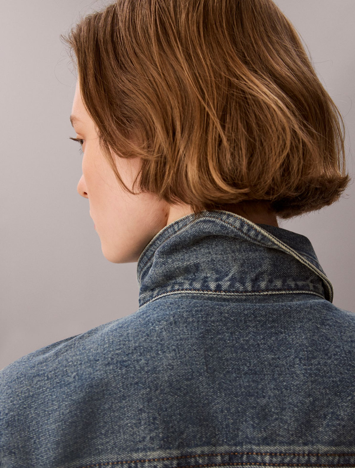 Cropped Denim Trucker Jacket - Calvin Klein Women
