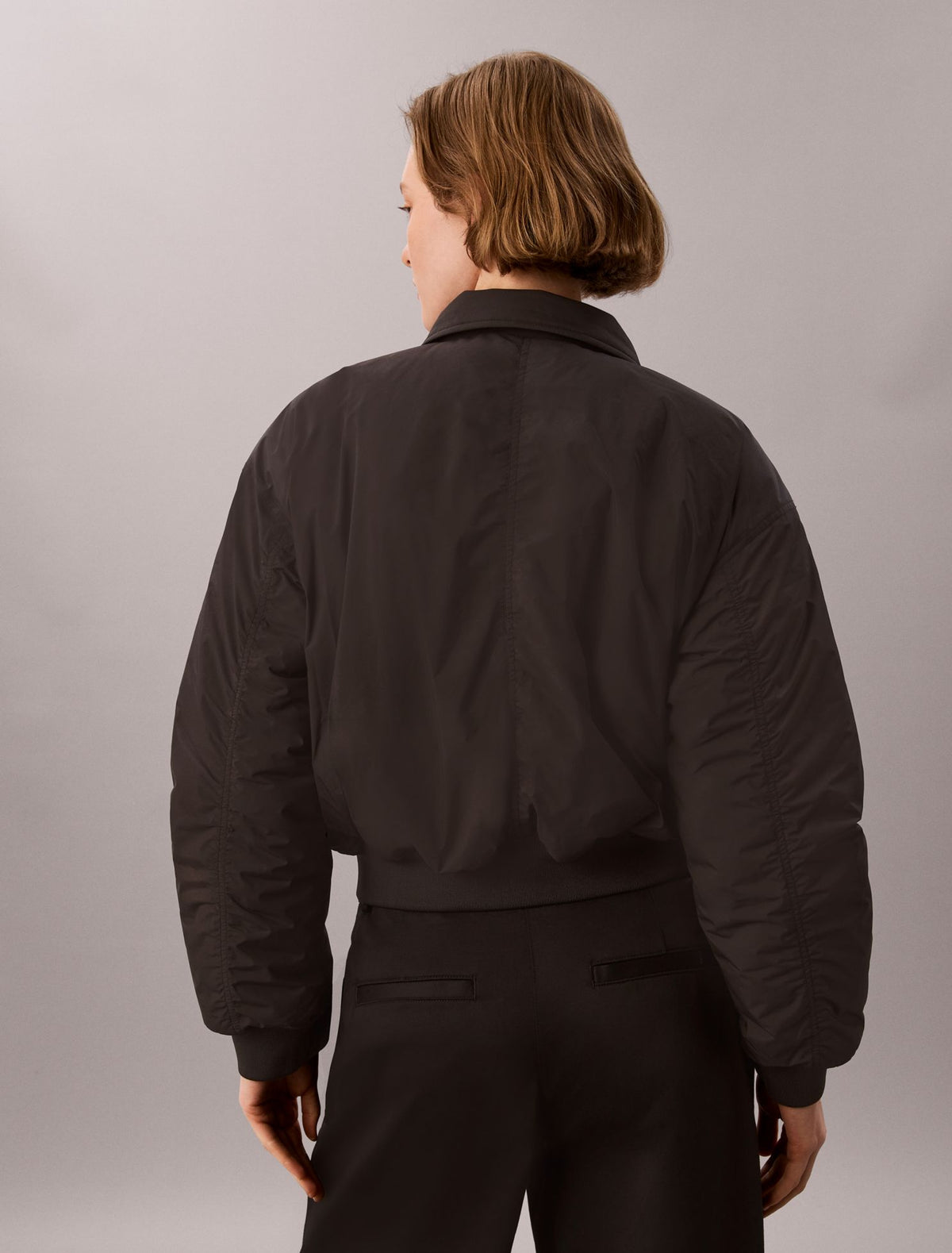 Padded Nylon Bomber Jacket - Calvin Klein Women