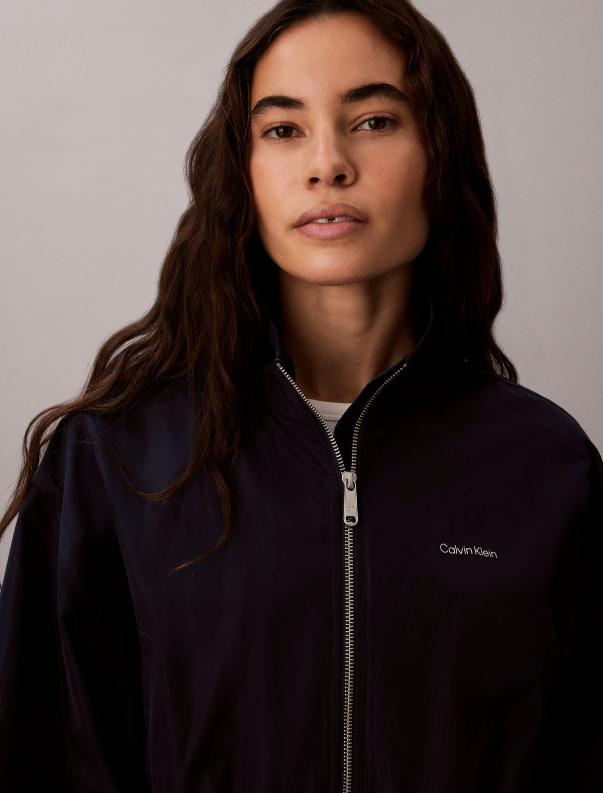 Woven Cropped Relaxed Track Jacket - Calvin Klein Women