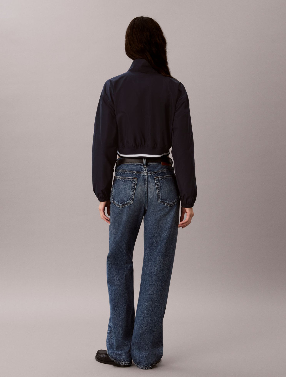 Woven Cropped Relaxed Track Jacket - Calvin Klein Women