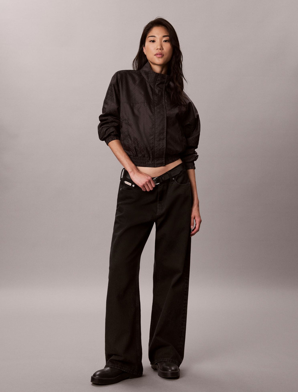 Emblem Logo Jacquard Windbreaker - Calvin Klein Women