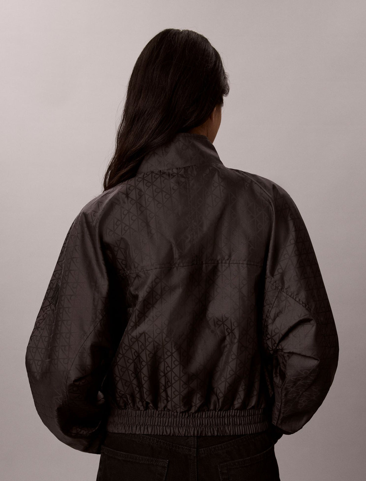 Emblem Logo Jacquard Windbreaker - Calvin Klein Women