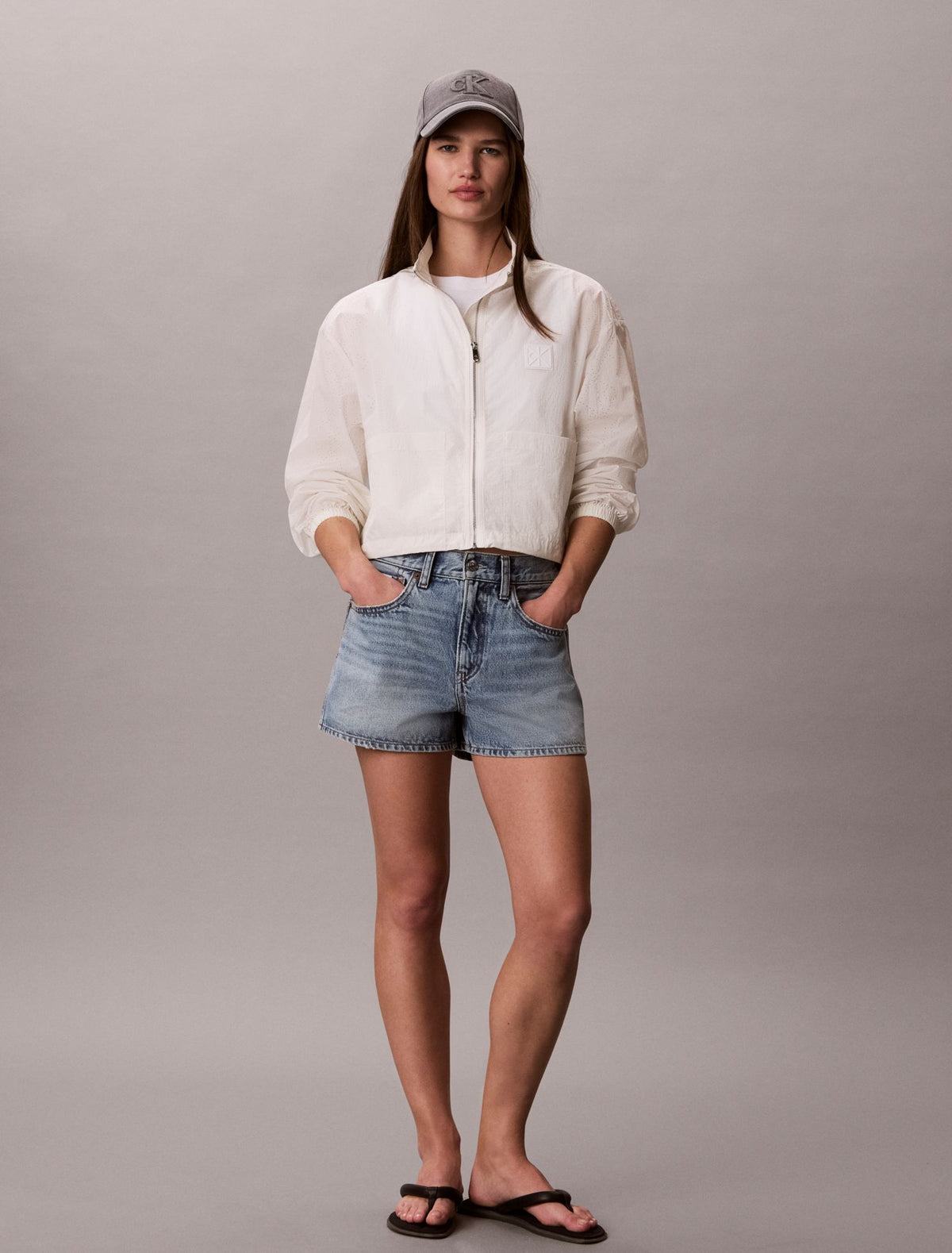 Emblem Logo Perforated Tech Jacket - Calvin Klein Women