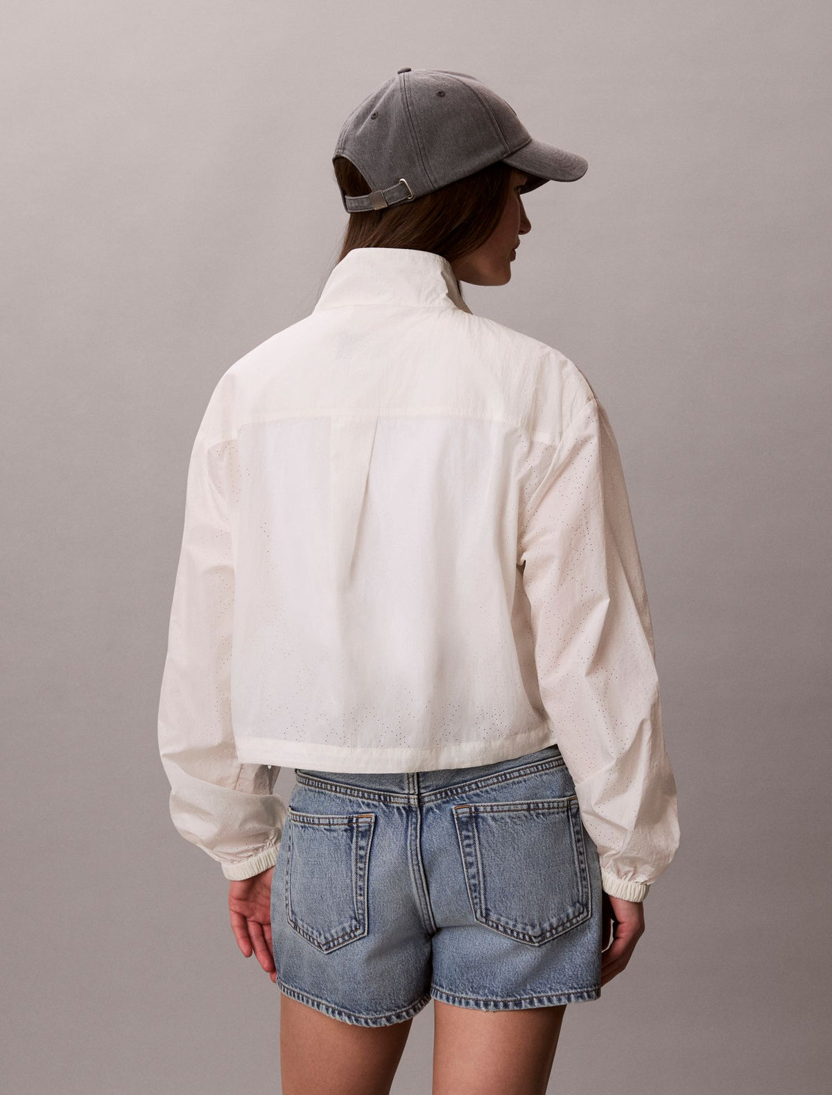 Emblem Logo Perforated Tech Jacket - Calvin Klein Women