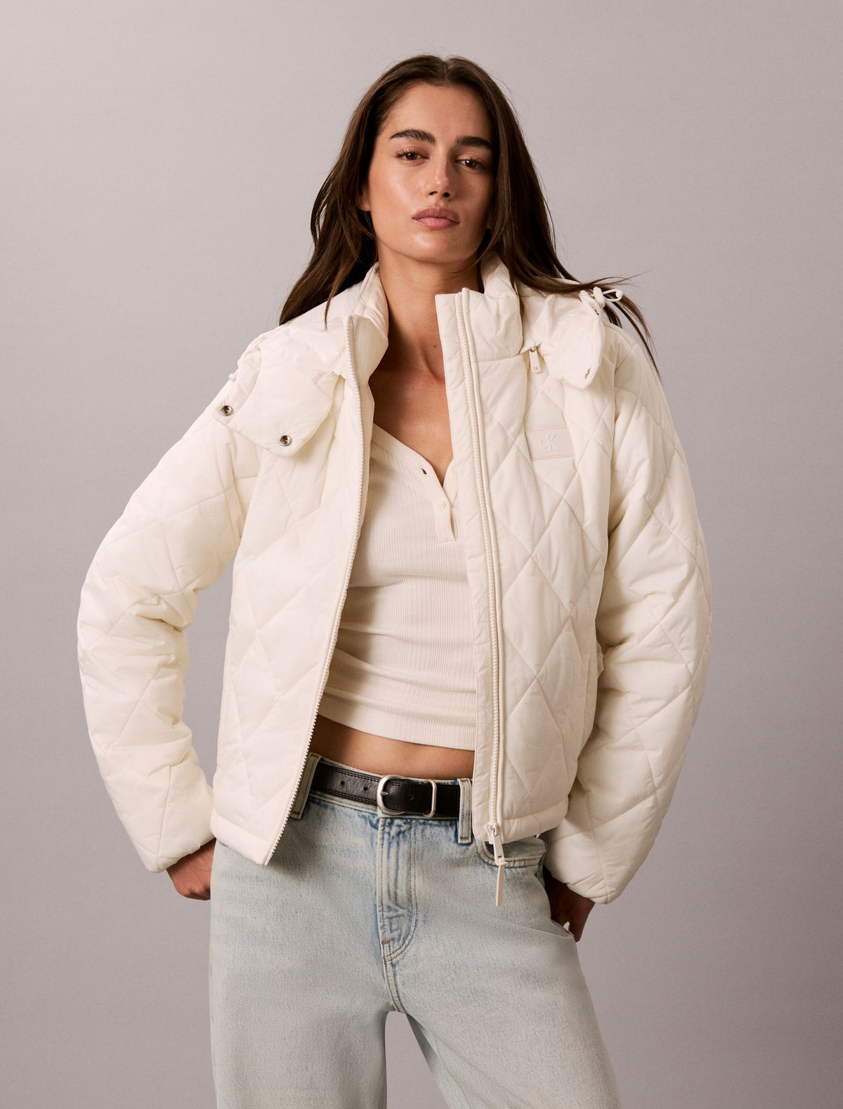 Quilted Hooded Puffer Jacket - Calvin Klein Women