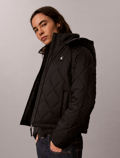 Quilted Hooded Puffer Jacket - Calvin Klein Women