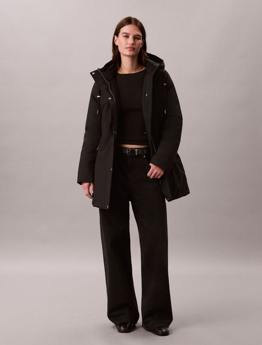 Lightweight Mid Length Parka Jacket - Calvin Klein Women