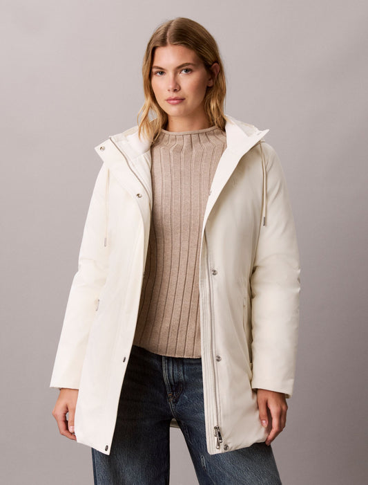Lightweight Mid Length Parka Jacket - Calvin Klein Women