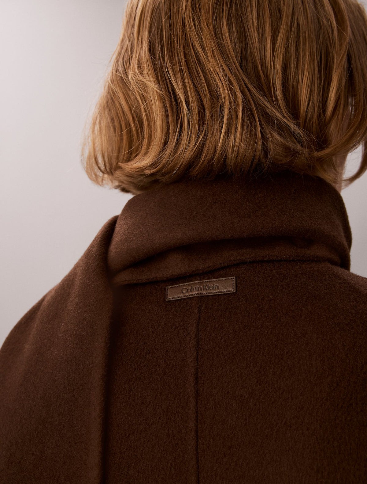 Wool Blend Scarf Coat - Calvin Klein Women