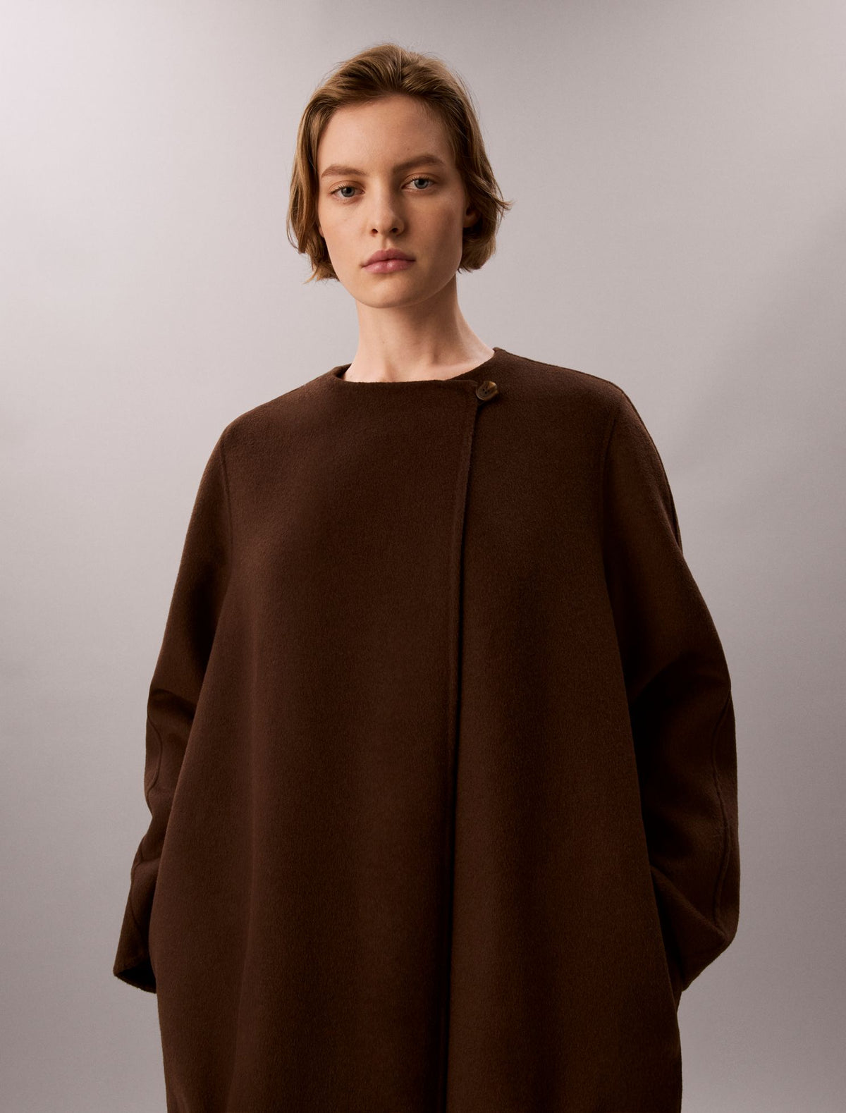 Wool Blend Scarf Coat - Calvin Klein Women