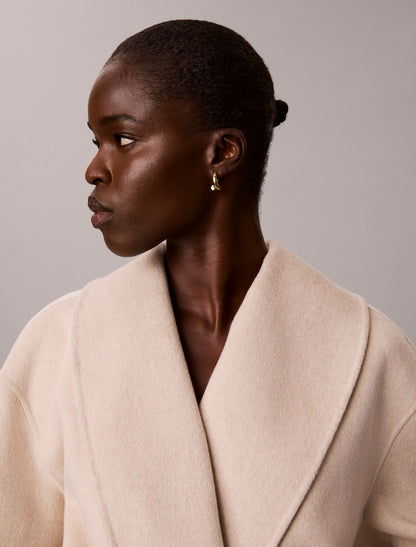 Shawl Wool Blend Hip Coat - Calvin Klein Women