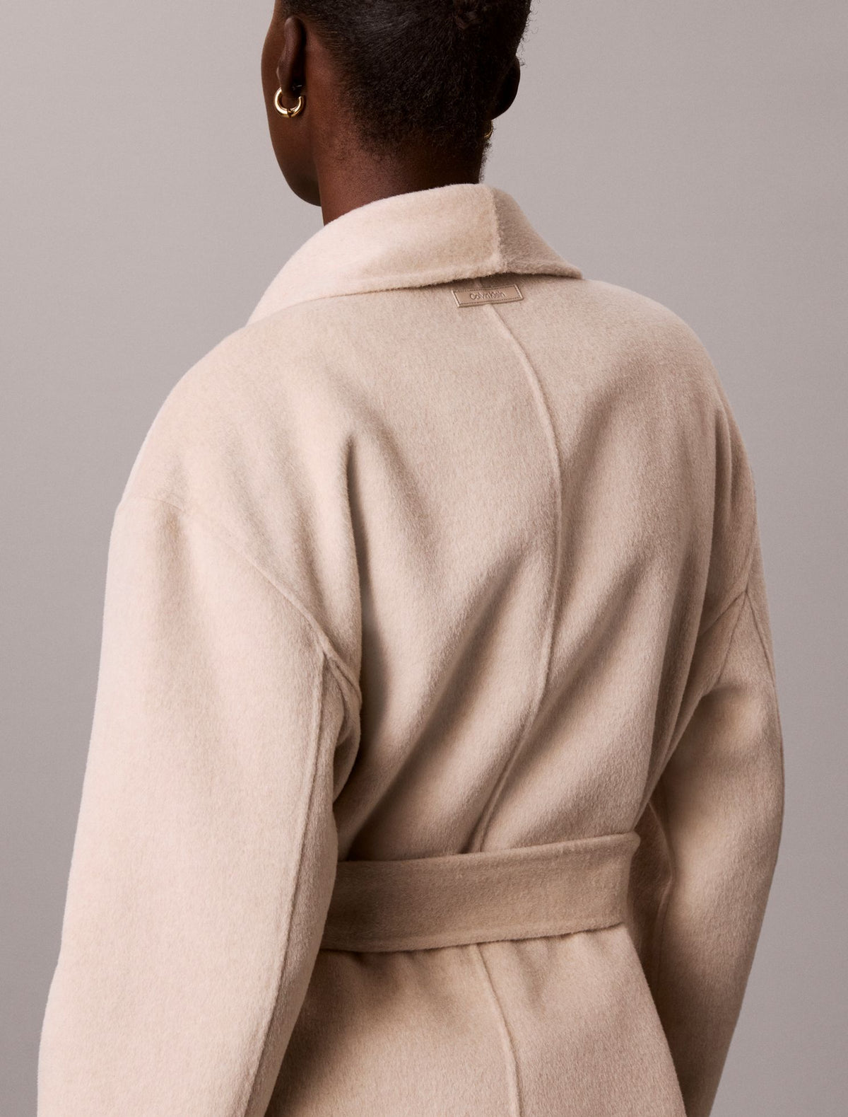 Shawl Wool Blend Hip Coat - Calvin Klein Women