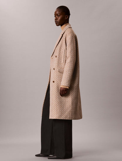 Relaxed Wool Blend Peacoat - Calvin Klein Women