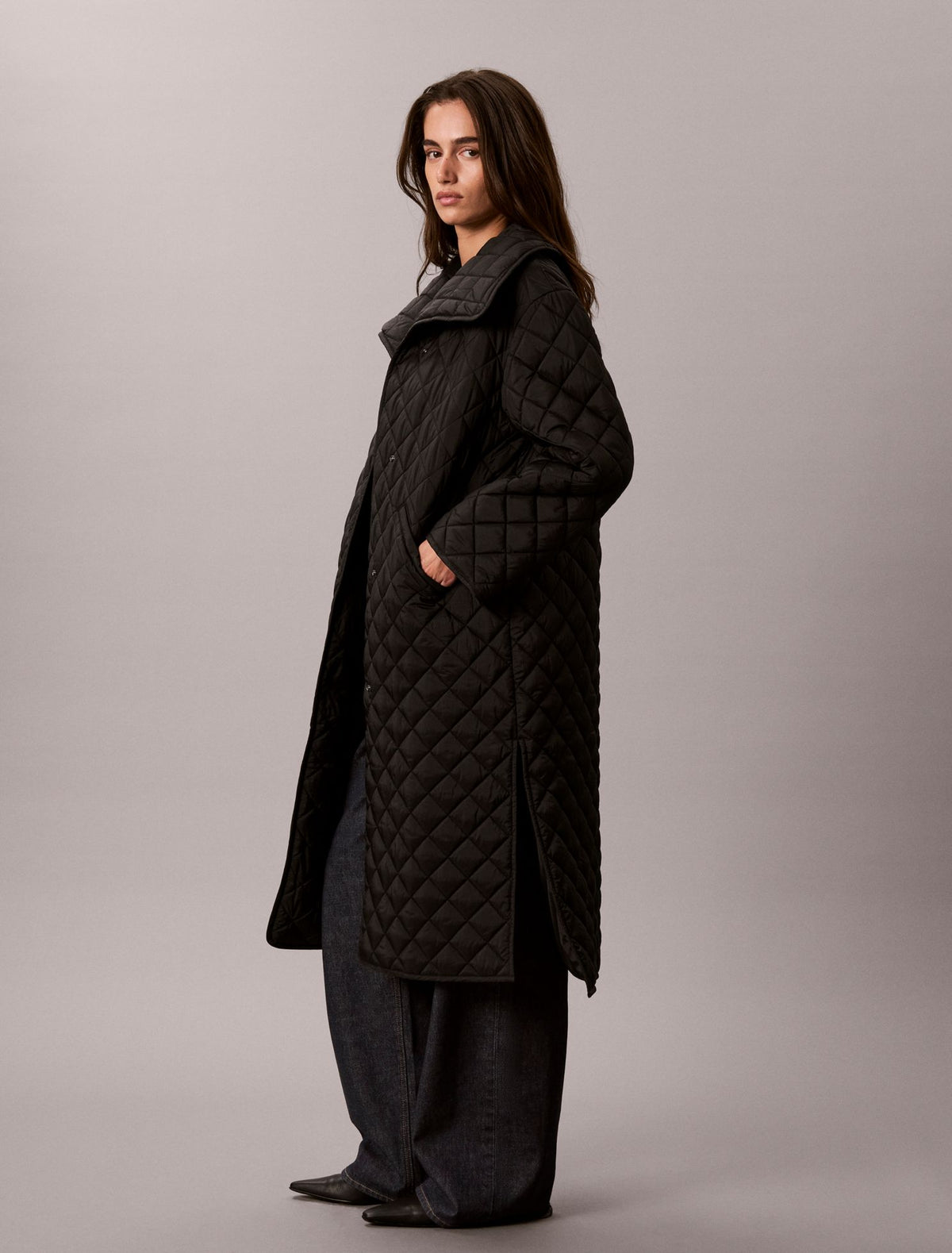 Quilted Liner Coat - Calvin Klein Women