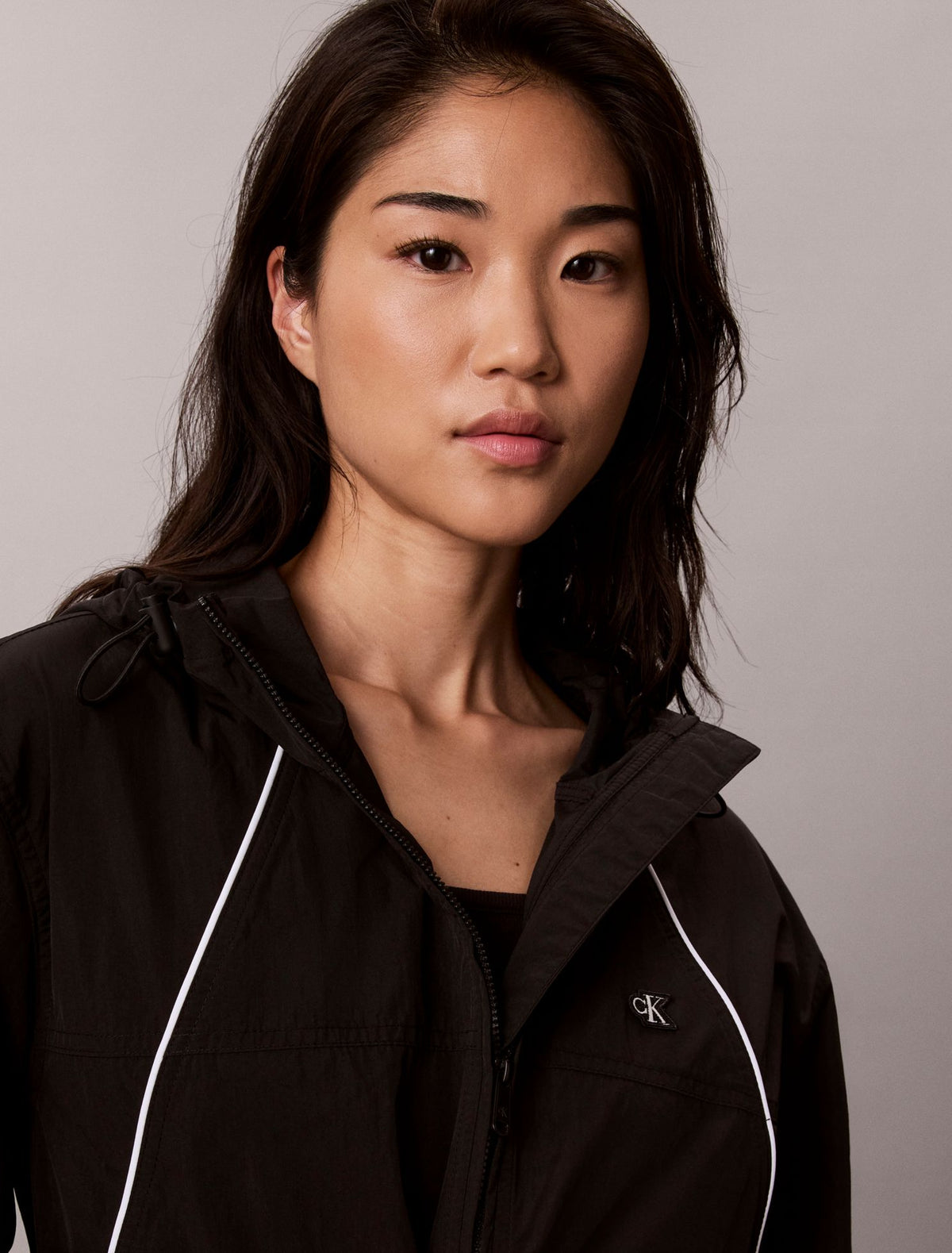 Lightweight Cinch Waist Windbreaker Jacket - Calvin Klein Women