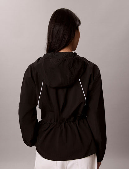 Lightweight Cinch Waist Windbreaker Jacket - Calvin Klein Women