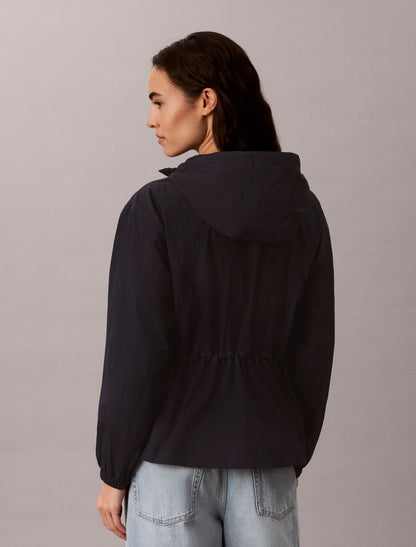 Lightweight Cinch Waist Windbreaker Jacket - Calvin Klein Women