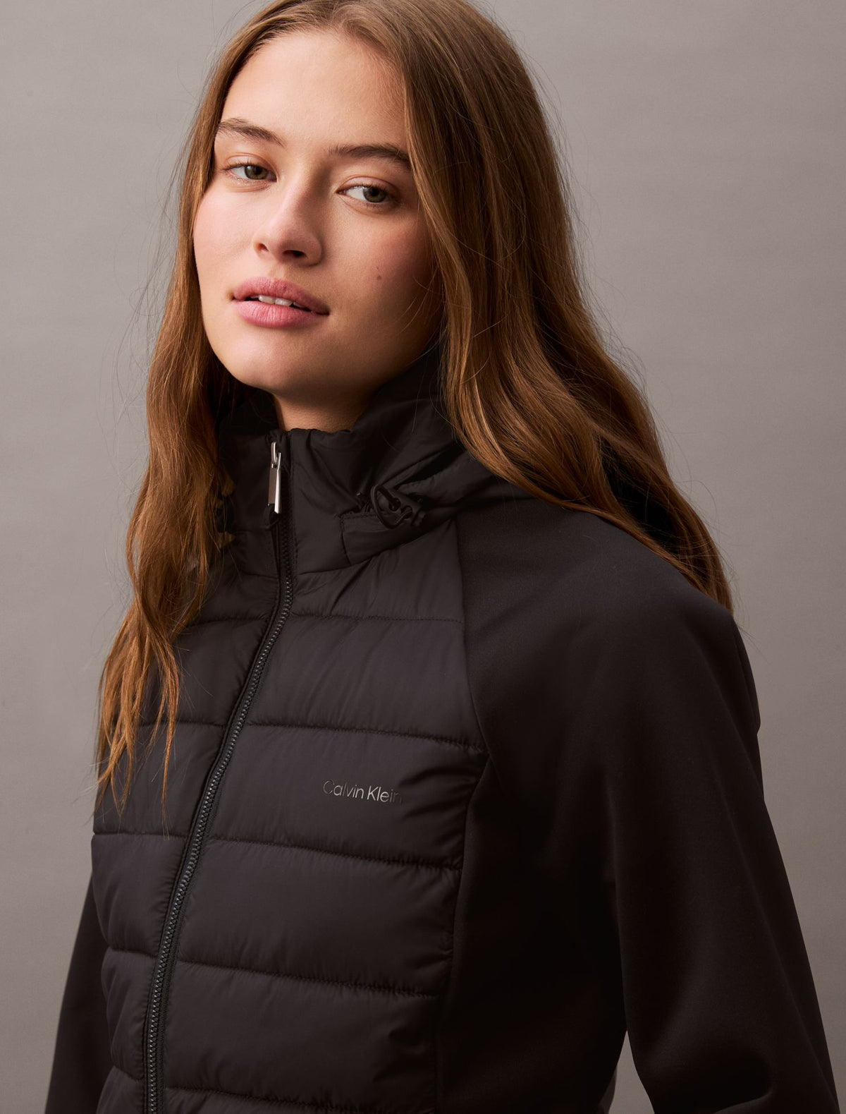 Mixed Media Puffer Jacket - Calvin Klein Women