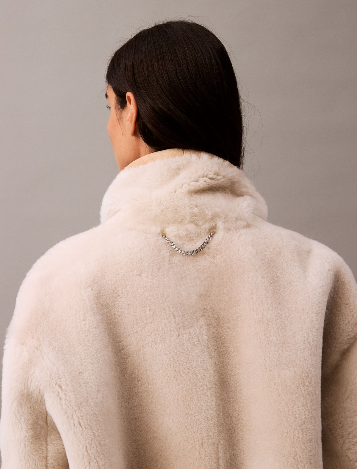 Reversible Shearling Coat - Calvin Klein Women