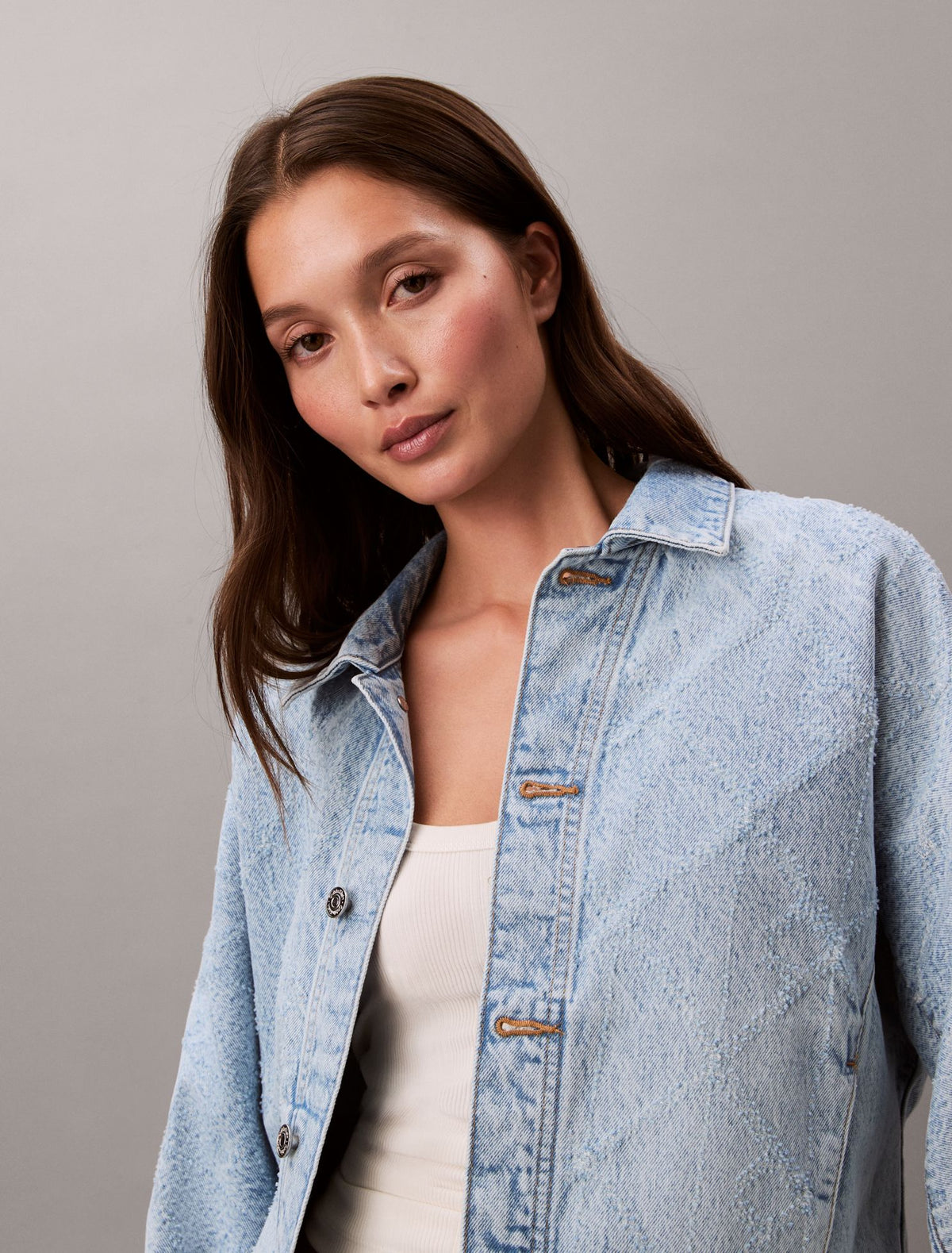 Denim Relaxed Trucker Jacket - Calvin Klein Women