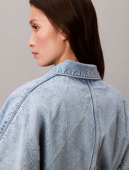 Denim Relaxed Trucker Jacket - Calvin Klein Women