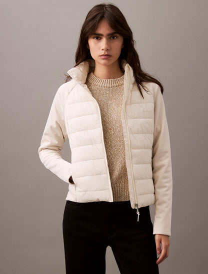 Mixed Media Puffer Jacket - Calvin Klein Women