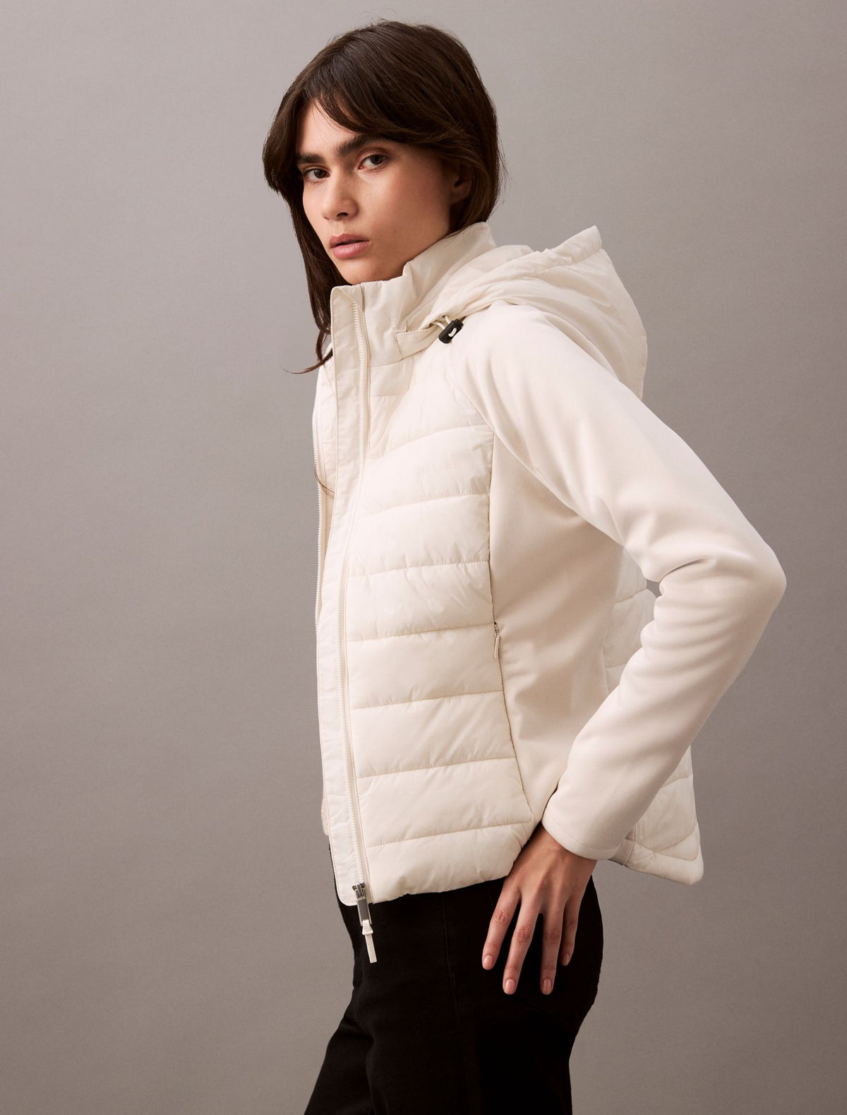 Mixed Media Puffer Jacket - Calvin Klein Women