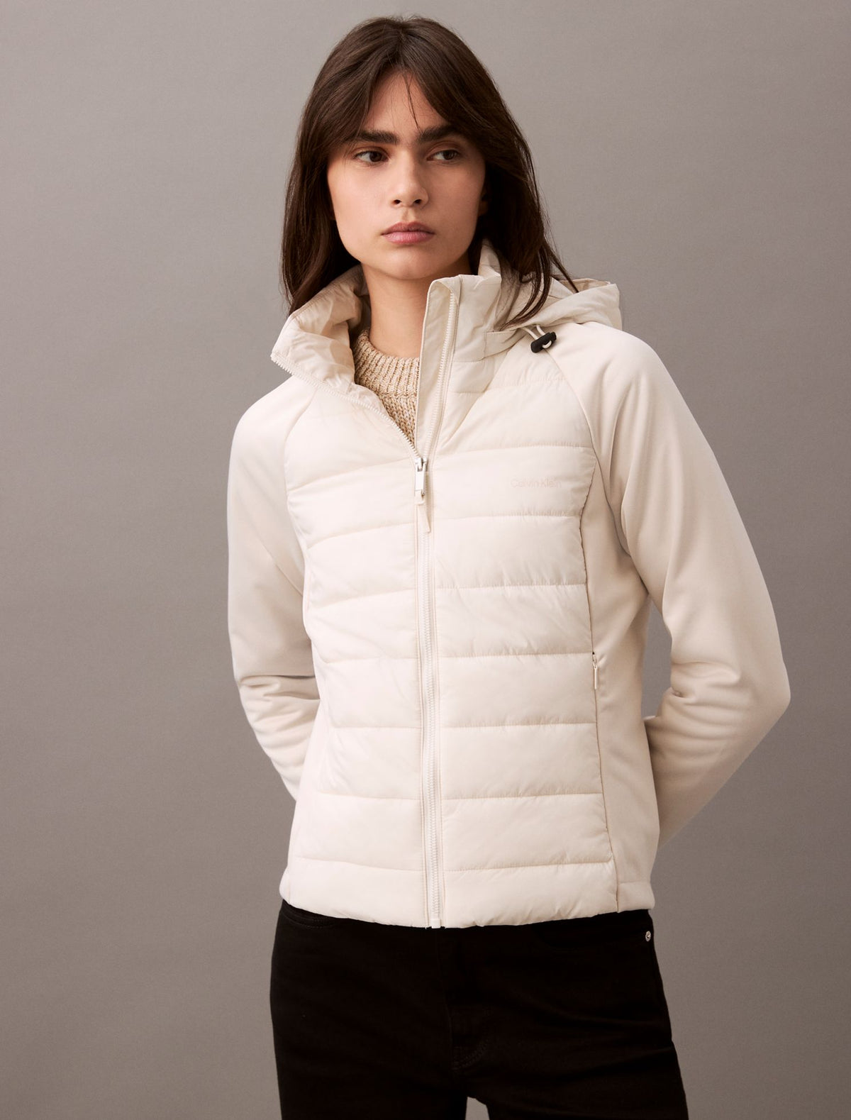 Mixed Media Puffer Jacket - Calvin Klein Women