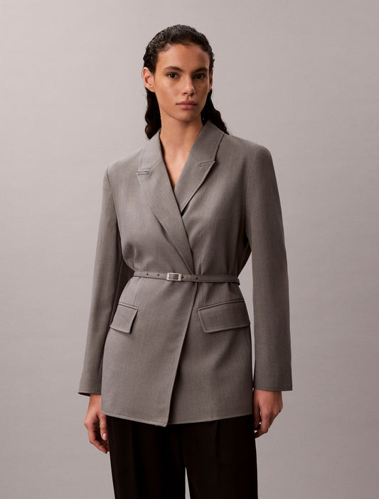 Stretch Belted Blazer - Calvin Klein Women