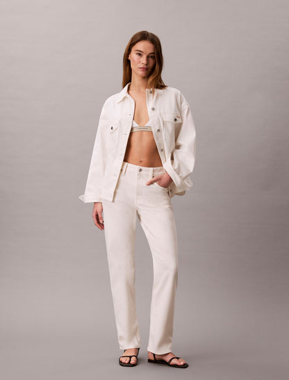 Denim Cinched Belted Jacket - Calvin Klein Women