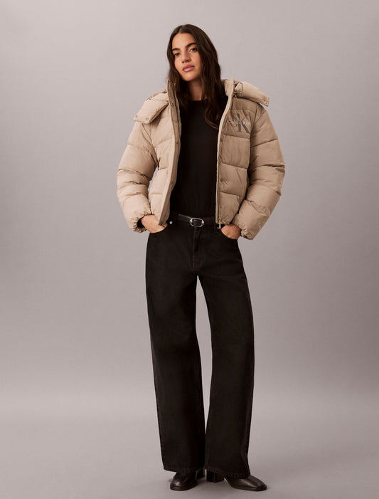 Matte Monologo Puffer Jacket - Calvin Klein Women