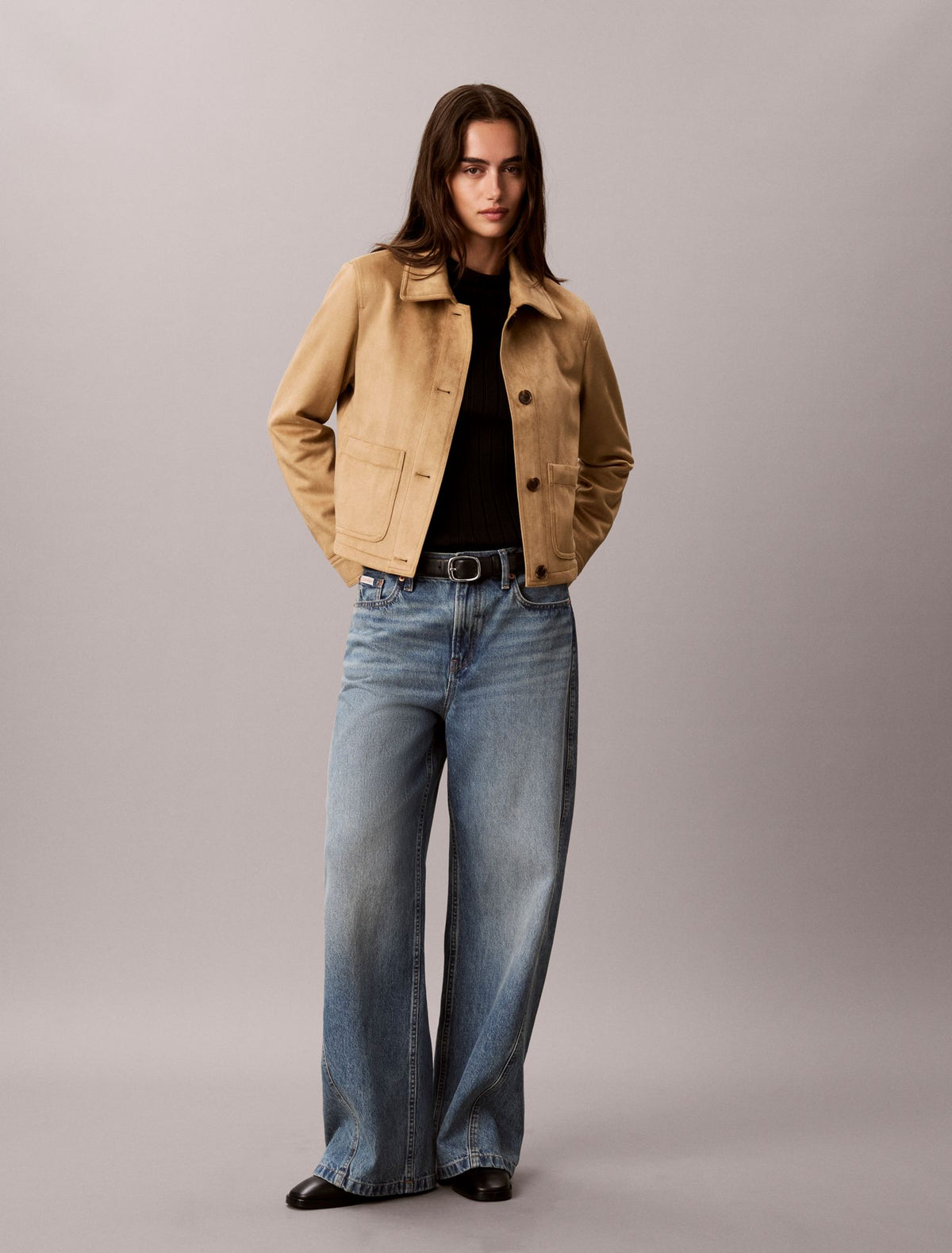 Faux Suede Jacket - Calvin Klein Women