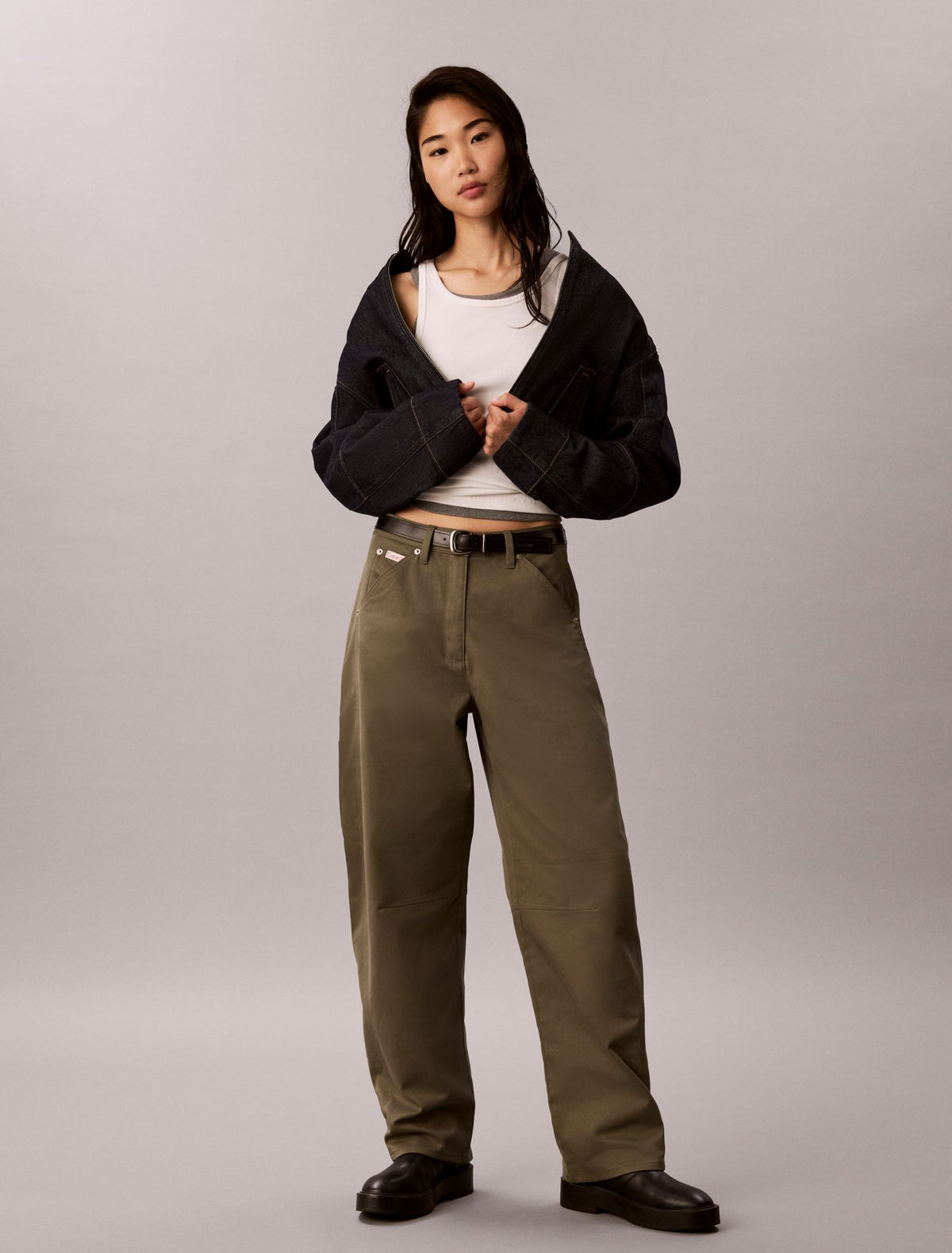 Cotton Twill Painter Pants - Calvin Klein Women