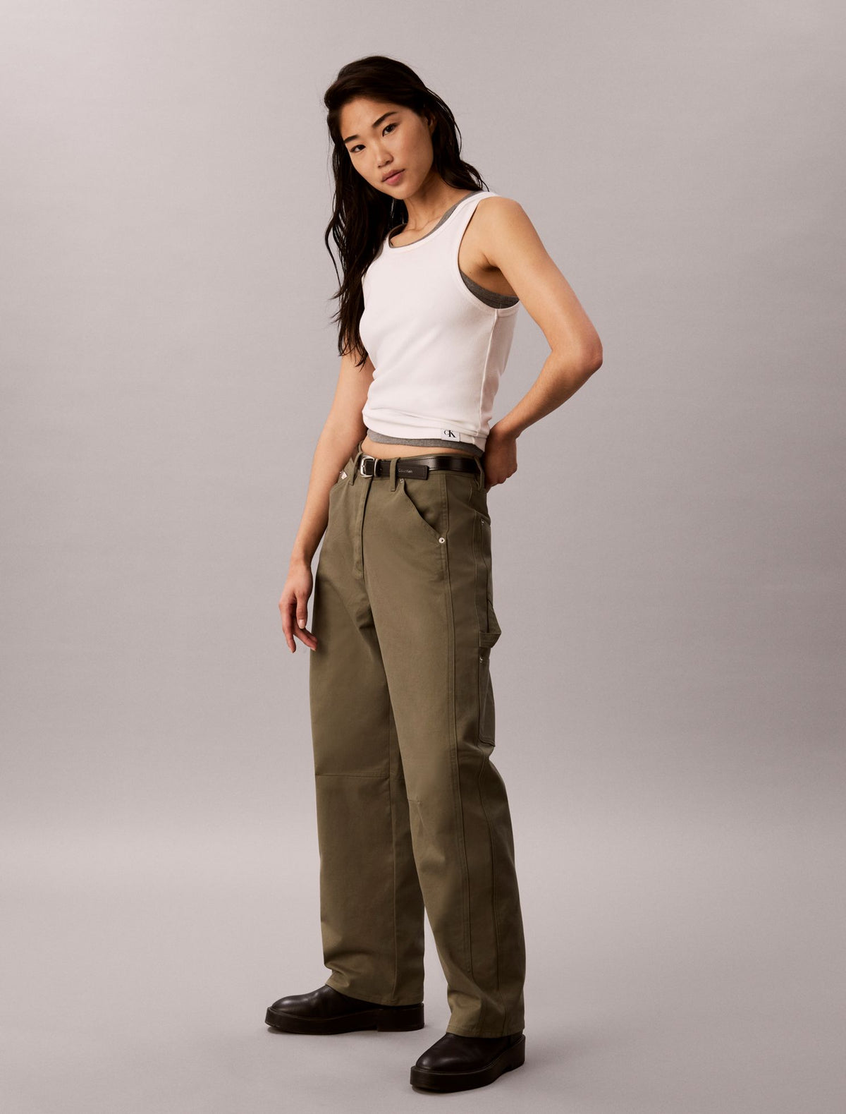 Cotton Twill Painter Pants - Calvin Klein Women