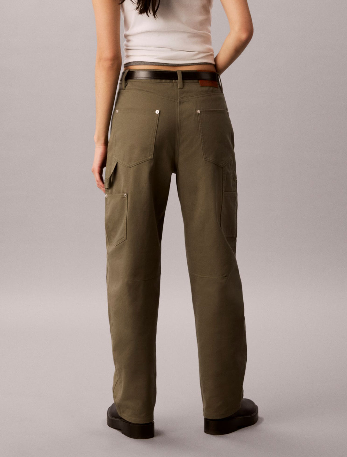 Cotton Twill Painter Pants - Calvin Klein Women