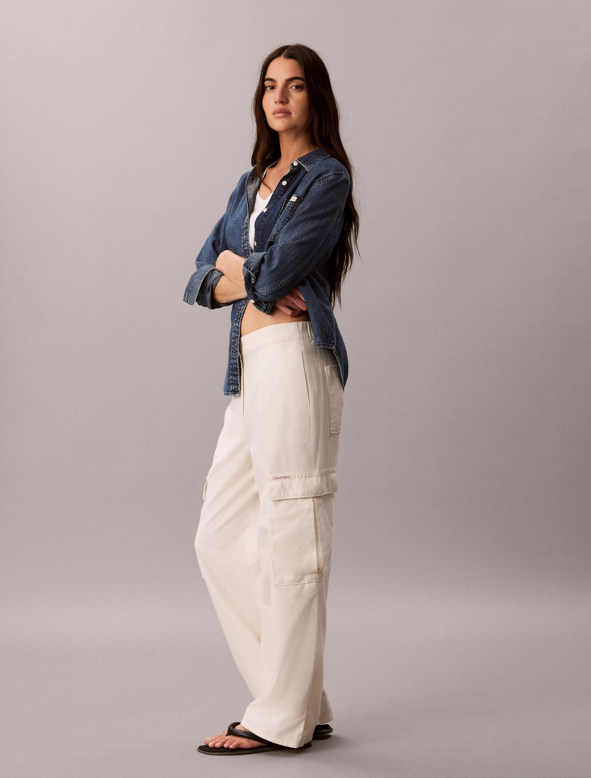 Soft Twill Cargo Pants - Calvin Klein Women
