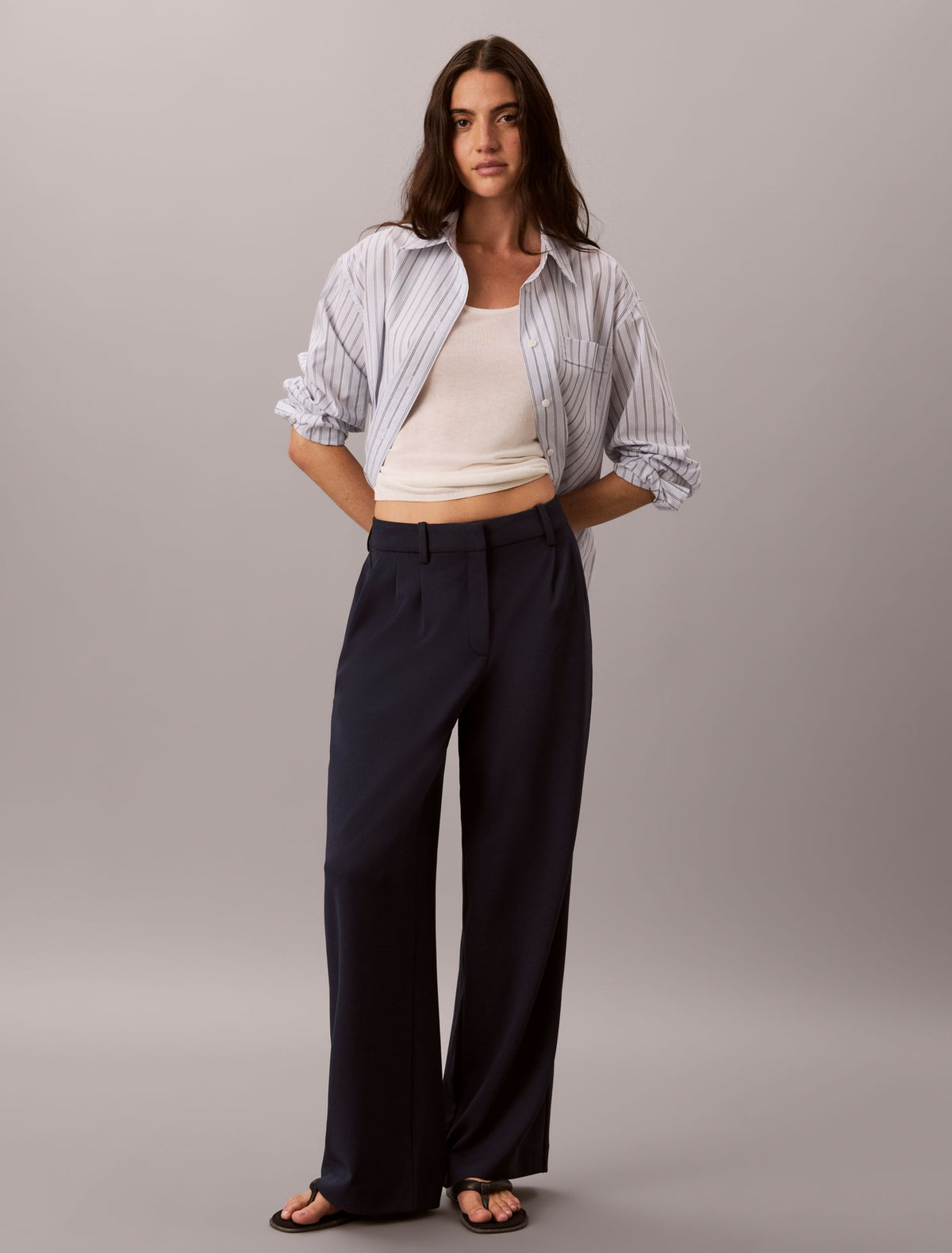 Stretch Crepe Trousers - Calvin Klein Women