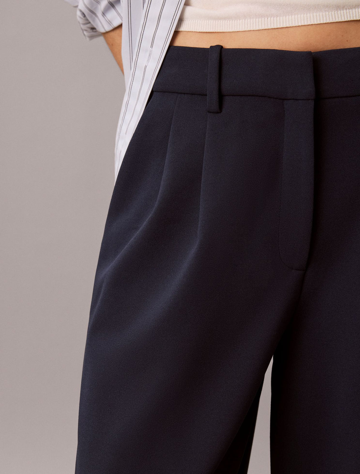 Stretch Crepe Trousers - Calvin Klein Women